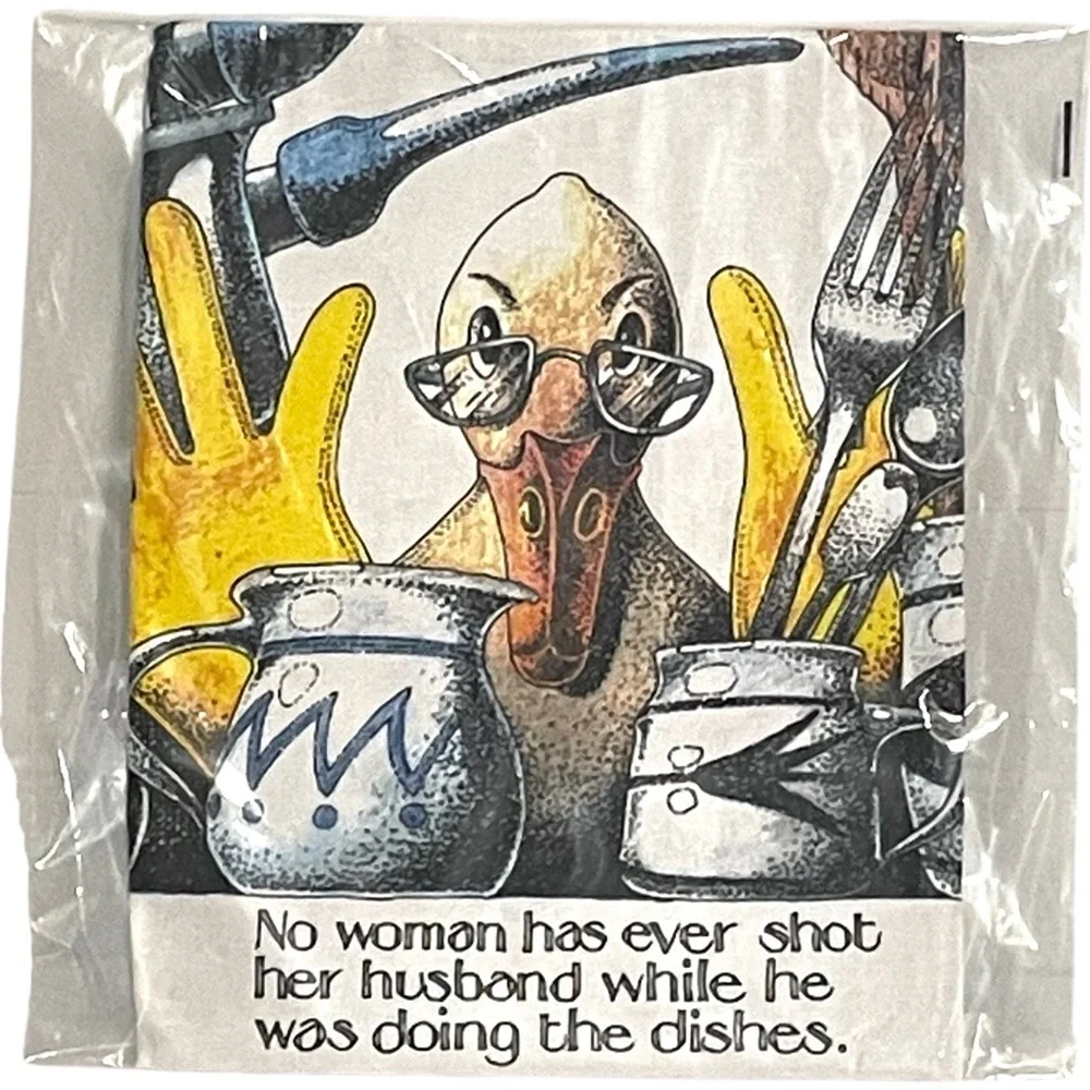 Simon Drew Doing the Dishes Tea Towel 100% Cotton Tea Towel New